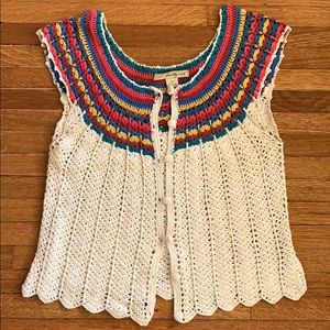 Forever 21 crop crochet cardigan